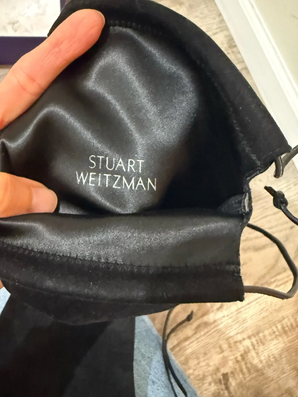 Stuart Weitzman Highland black suede boots 8.5
